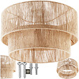 TECTAKE - Plafonnier Lignea Lux en jute de style bohème, 40W marron - vignette