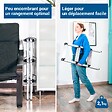 HOSTRÃ–M - Escabeau marche pied 3 marches HOMILIX3, petit escabeau pliable, aluminium, design compact et robuste, H max travail 2,34m, 5 ans garantie, Hostrom - vignette