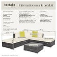 TECTAKE - Salon en rotin avec structure en aluminium Paris gris - vignette