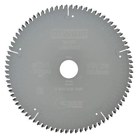 DEWALT - Lame de scie circulaire stationnaire  DEWALT 80 dents Extreme Workshop - large