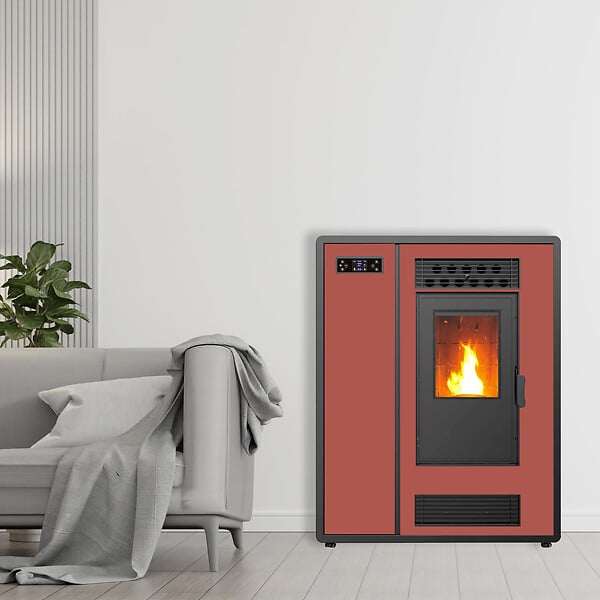SANNOVER - Poêle à granulés Air Slim Astral 12,2 kW Bordeaux Sannover - large