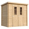 TIMBELA - Abri de jardin en bois - Stockage extérieur l204xL142xH200cm/2.22m2- Petit abri à outils, Local à vélos - M311C - vignette