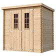 TIMBELA - Abri de jardin en bois - Stockage extérieur l204xL142xH200cm/2.22m2- Petit abri à outils, Local à vélos - M311C - vignette