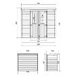 TIMBELA - Abri de jardin en bois - Stockage extérieur l204xL142xH200cm/2.22m2- Petit abri à outils, Local à vélos - M311C - vignette
