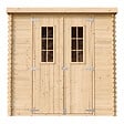 TIMBELA - Abri de jardin en bois - Stockage extérieur l204xL142xH200cm/2.22m2- Petit abri à outils, Local à vélos - M311C - vignette
