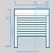 VOLET-MOUSTIQUAIRE - Volet Roulant PVC blanc H 155 cm x L 150 cm à sangle - vignette