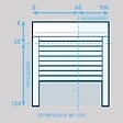 VOLET-MOUSTIQUAIRE - Volet Roulant H120 cm x L100 cm ALU Electrique Filaire - vignette