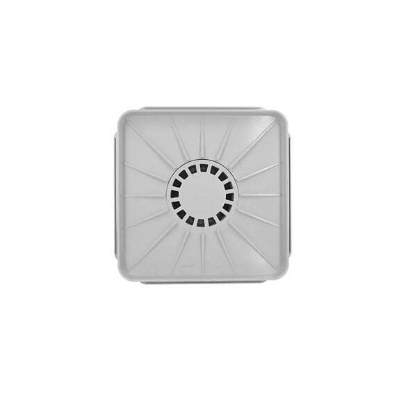 NICOLL - Receveur siphonné Nicoll REL 40x40cm PVC gris clair avec adaptateur - large
