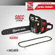 ELEM GARDEN TECHNIC - Tronçonneuse thermique 58CC - guide 50cm livrée avec 2 chaînes - vignette