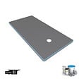 WEDI - Receveur de douche à carreler 160 x 90 Fundo Primo rectangle écoulement excentré + bonde horizontale + kit d'étanchéité - vignette
