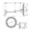 HANSGROHE - Hansgrohe AddStoris Miroir cosmétique mural avec éclairage LED, Bronze brossé (41790140) - vignette