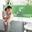 HANSGROHE - Pommeau de douche Vernis Blend 100 EcoSmart Vario chromé + flexible de douche 1,60 m Isiflex chromé - vignette