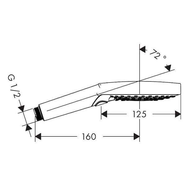 HANSGROHE - Douchette à main Raindance Select S 120 3jet PowderRain aspect doré poli - large