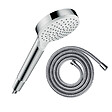 HANSGROHE - Pommeau de douche Crometta + Flexible Metaflex 160 cm chromé - vignette