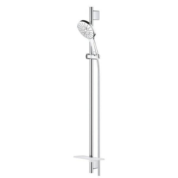 GROHE - Grohe - Robinet bain thermostatique avec tablette Grohtherm + Ensemble de douche Rainshower - large