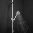 HANSGROHE - Pommeau de douche Crometta EcoSmart 2 jets blanc/chromé + flexible de douche 1,25 m Metaflex chromé - vignette