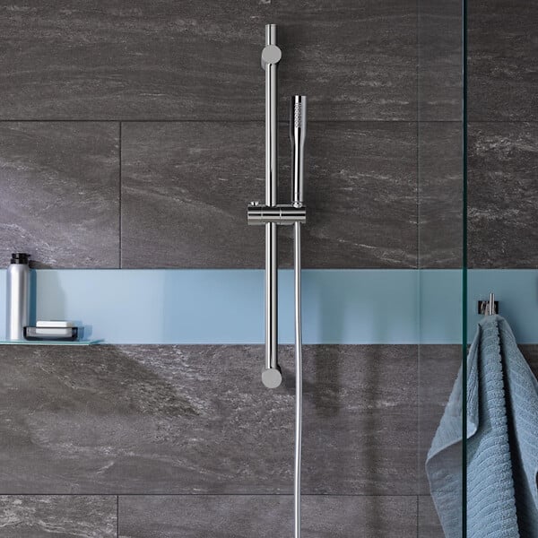 GROHE - Pack douchette 1 jet Vitalio Get Stick + Flexible 1500 chromé + Support pour douchette - large