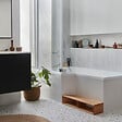 JACOB DELAFON - Marche pied pour baignoire 70 cm Bois - vignette