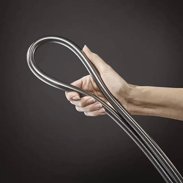 HANSGROHE - Flexible de douche 1,25 m Isiflex noir chromé brossé - large