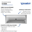 DURAVIT - Baignoire acrylique D-Code Duravit - Rectangulaire - 1800 x 800mm - Sur pieds - A encastrer - Blanc - vignette
