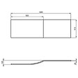 IDEAL STANDARD - Ideal Standard Tablier baignoire frontal 1700 mm asymétrique Connect Air blanc - vignette