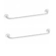 PELLET - Lot de 2 barres de maintien droite PMR PELLET Essentiel acier époxy 60 cm blanc - vignette