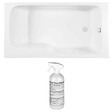 JACOB DELAFON - Baignoire bain douche Malice antidérapante + nettoyant 170 x 90 version droite - vignette