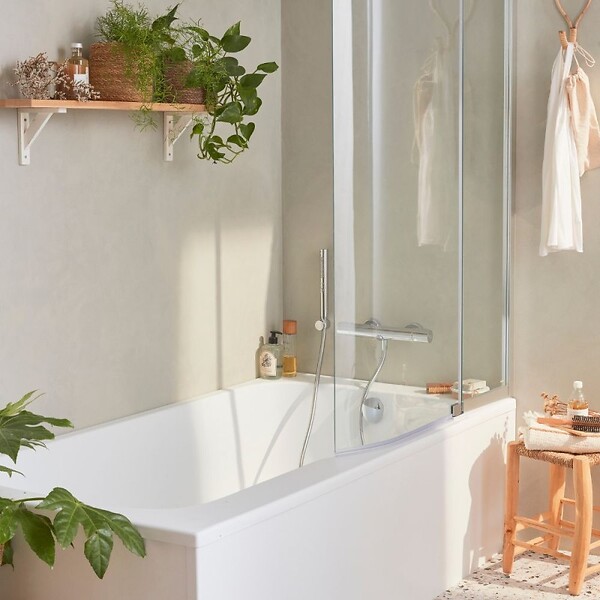 JACOB DELAFON - Baignoire bain douche Malice antidérapante + nettoyant 170 x 90 version droite - large
