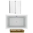 JACOB DELAFON - Baignoire bain douche Capsule, compacte + pare bain en niche 120 x 80 cm - vignette