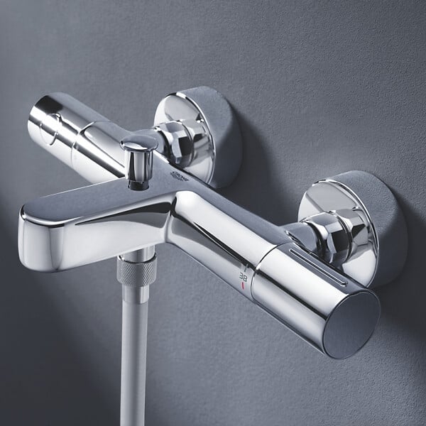 GROHE - Mitigeur de bain douche thermostatique Quickfix Precision Get + microfibre - large
