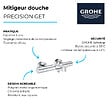 GROHE - Mitigeur de bain douche thermostatique Quickfix Precision Get + microfibre - vignette