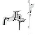 HANSGROHE - Pack mitigeur bain douche Logis + ensemble de douche Crometta chromé avec colonnettes - vignette