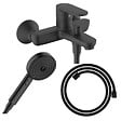 HANSGROHE - Pack mitigeur bain douche Vernis Blend + Flexible Designflex + Pommeau Pulsify Select 105 3 jets noir mat - vignette