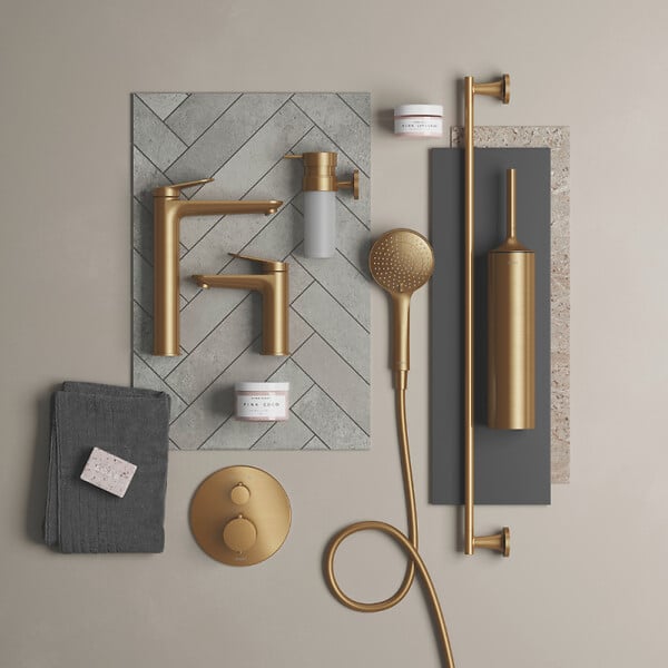 DURAVIT - Mitigeur bain douche thermostatique Wave bronze brossé - large