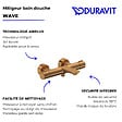 DURAVIT - Mitigeur bain douche thermostatique Wave bronze brossé - vignette