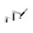 JACOB DELAFON - Mitigeur baignoire Aleo+ 3 trous + pommeau de douche + flexible - vignette