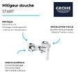GROHE - Pack mitigeur de douche Grohe Start 2021 avec ensemble de douche 2 jets chromé - vignette