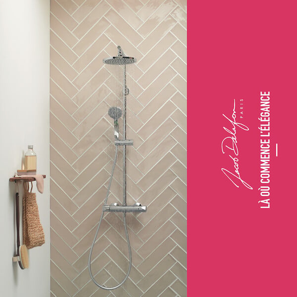 JACOB DELAFON - Mitigeur douche thermostatique Simone chrome - large