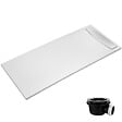 JACOB DELAFON - Receveur de douche antidérapant 150 x 80 Flight Neus acrylique rectangle blanc + bonde + capot - vignette