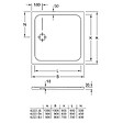 VILLEROY ET BOCH - Receveur de douche antidérapant 80 x 80  Lifetime Plus Cerasoft céramique blanc - vignette