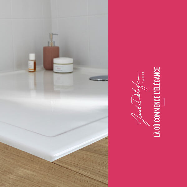 JACOB DELAFON - Receveur de douche 80 x 80 Kyreo ceramique carré blanc - large