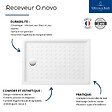 VILLEROY ET BOCH - Receveur O.NOVO extra plat - rectangulaire - Dimensions : 100 X 80 cm - Couleur : BLANC- réf : 60618001 - VILLEROY ET BOCH - vignette