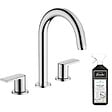 HANSGROHE - Mélangeur lavabo 3 trous avec tirette et vidage chrome + nettoyant Briochin - vignette