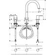 HANSGROHE - Mélangeur lavabo 3 trous avec tirette et vidage chrome + nettoyant Briochin - vignette