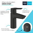 GROHE - Lot de 2  mitigeurs lavabo Start ouverture eau froide noir S - vignette