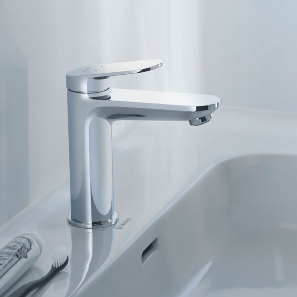 DURAVIT - Mitigeur lavabo Wave M avec vidage chromé brillant - large