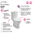 JACOB DELAFON - WC à poser sans bride sortie horizontale Elite avec abattant frein de chute + Gel WC - vignette