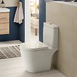 VILLEROY ET BOCH - WC à poser compact sans bride sortie horizontale  Avento avec abattant frein de chute et SlimSeat + Nettoyant - vignette