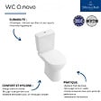 VILLEROY ET BOCH - Combi Pack O.NOVO PLUS en céramique - Sortie Verticale - Blanc - Avec abattant Soft Close blanc- réf : 5661V101 - VILLEROY ET BOCH - vignette