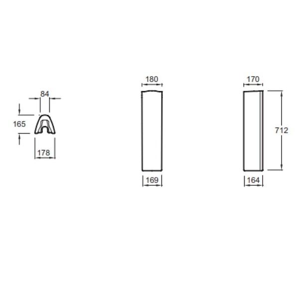 JACOB DELAFON - Colonne pour lavabo Brive blanc - large